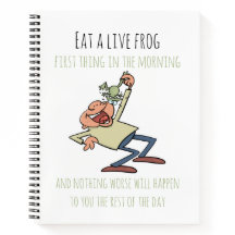 Motiverande citat en levande grod-Tecknad