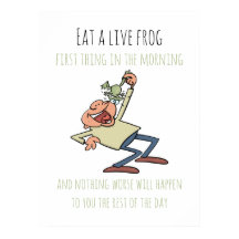 Motiverande citat en levande grod-Tecknad