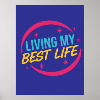 Motiverande citat för att leva mitt bästa liv poster