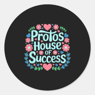 Motiverande citat för framgång, positiv Vibes Co. Runt Klistermärke