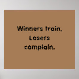 Motiverande citat för gymmet och ljust brunt affis poster