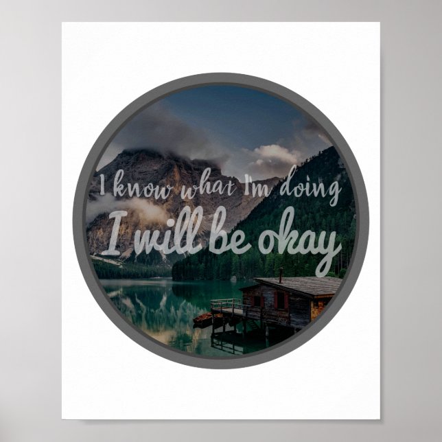 Motiverande citat för positiva vibes poster (Framsidan)