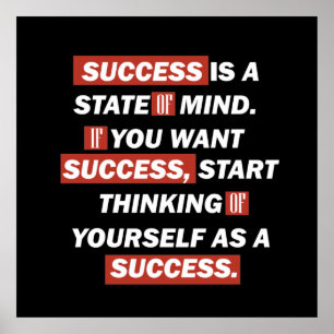 Motiverande citat: framgång i livet poster