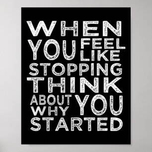Motiverande citat inspirationslyftningar för Gym W Poster