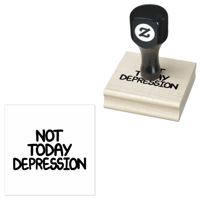 Motiverande Citat Inte Idag Depression Stämpel (Stämplad)