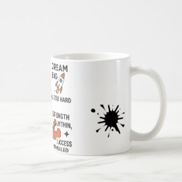Motiverande Citat Kaffemug – Inspirera, Jobba Hårt Kaffemugg