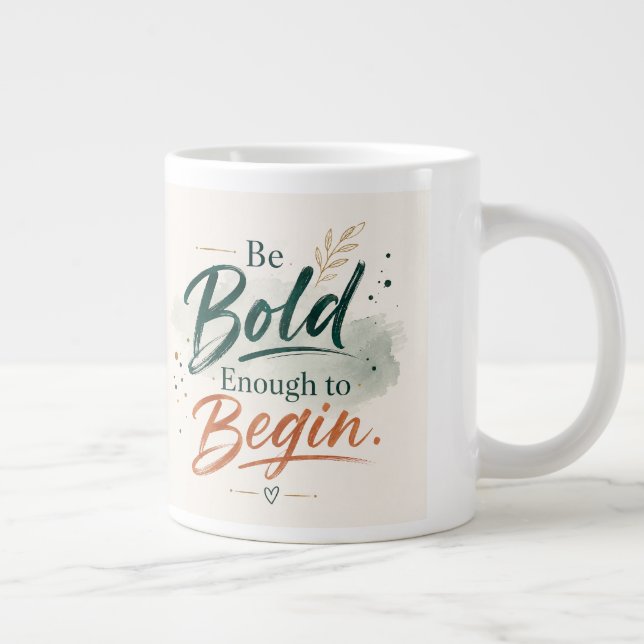 Motiverande citat kaffemuggsdesign jumbo mugg (Höger)