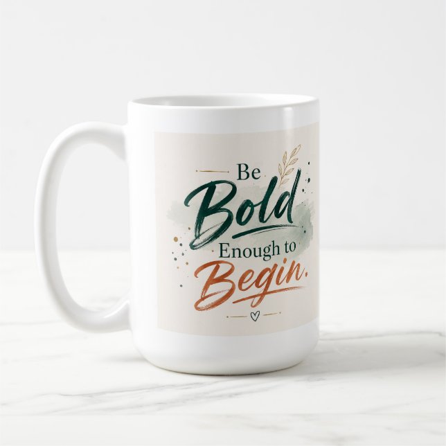 Motiverande Citat Kaffemuggsdesign Kaffemugg (Vänster)