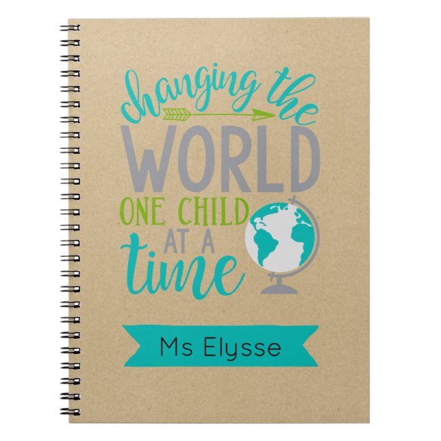 Motiverande citat Kraft-bärbar dator för lärare Anteckningsbok (Framsidan)