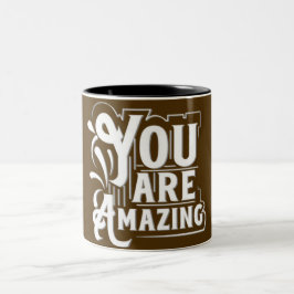 Motiverande citat Lettering Mugg