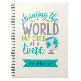 Motiverande citat Linen Notebook for Teacher Anteckningsbok