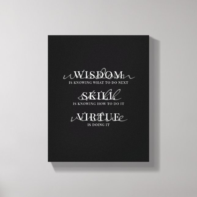 Motiverande Citat Modern Typsnittsdesign Canvastryck (Framsida)