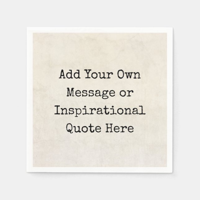 Motiverande citat, Namn, text gör din egen Pappersservett (Framsidan)