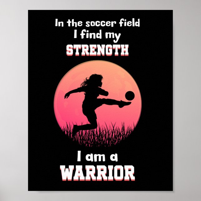 Motiverande citat om att spela fotboll poster (Framsidan)