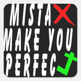 Motiverande citat om livet fyrkantigt klistermärke