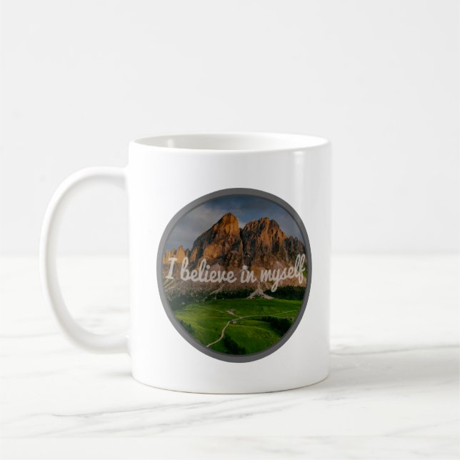 Motiverande citat om positivitet kaffemugg (Vänster)
