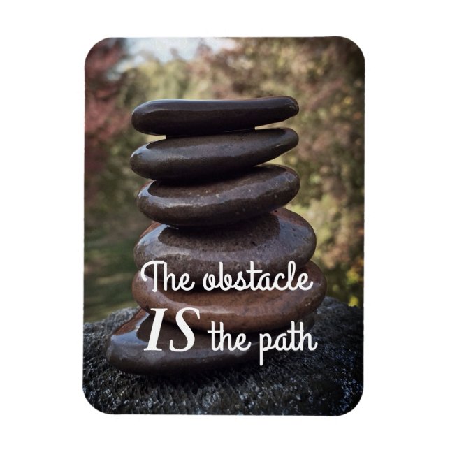 Motiverande citat Ord Zen Stones Magnet (Vertikal)