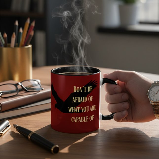 Motiverande citat Örn Kraft Affirmationer Kaffe Mugg (Gift as a daily reminder)
