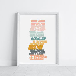 Motiverande citat Pastel Färg Art Poster