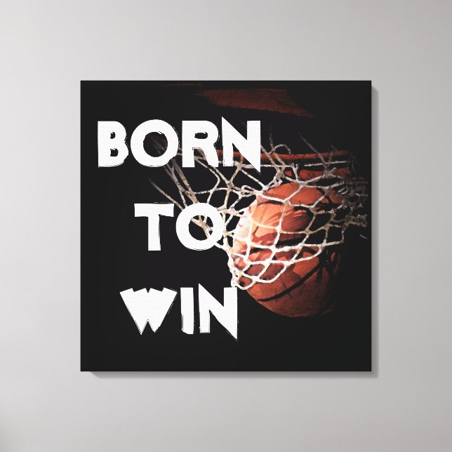 Motiverande Citat som säger Basketboll Född att Vi Canvastryck (Framsida)