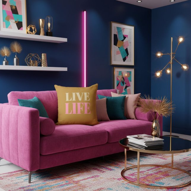 Motiverande citat som uppmuntrar positivitet kudde (Skapare uppladdad)