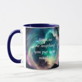 Motiverande Citat Tro På Dig Själv Galaxnebulosa Mugg