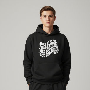 Motiverande Citat Typography Hoodie