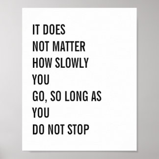 Motiverande citattecken Berömd Konfucius citatteck Poster