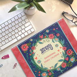Motiverande citattecken Blommigt inspirationskonst Kalender