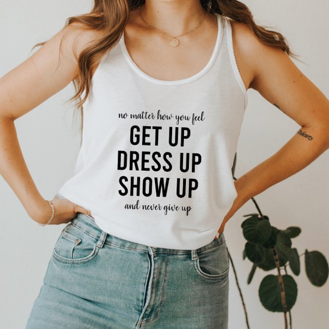 Motiverande citattecken, Fitness, aldrig Ge uppåt Linne Med Racerback (Skapare uppladdad)