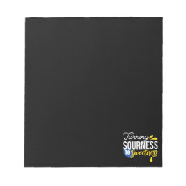 Motiverande citattecken från surt till sötat anteckningsblock