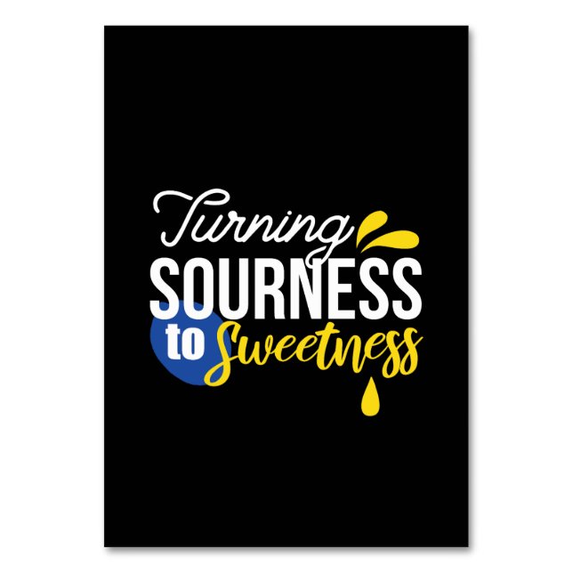 Motiverande citattecken från surt till sötat bordsnummer (Framsidan)