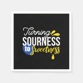 Motiverande citattecken från surt till sötat pappersservett