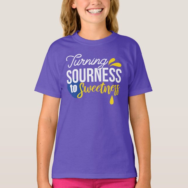 Motiverande citattecken från surt till sötat t shirt (Framsida)