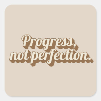 Motiverande citattecken fyrkantigt klistermärke