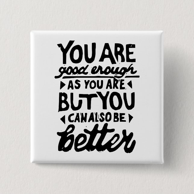 Motiverande citattecken - Lino-utskrift Knapp (Framsida)