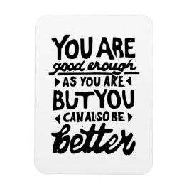 Motiverande citattecken - Lino-utskrift Magnet