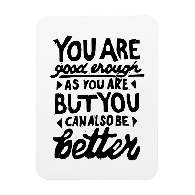 Motiverande citattecken - Lino-utskrift Magnet (Vertikal)