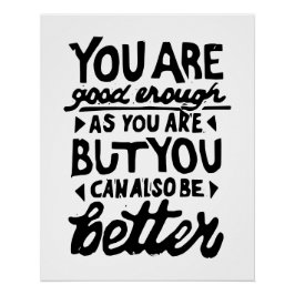 Motiverande citattecken - Lino-utskrift Perfect Poster