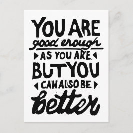 Motiverande citattecken - Lino-utskrift Vykort