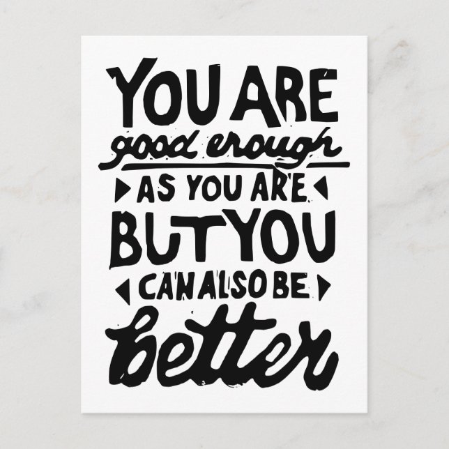 Motiverande citattecken - Lino-utskrift Vykort (Framsida)