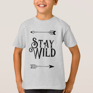 Motiverande citattecken stanna vild T-Shirt
