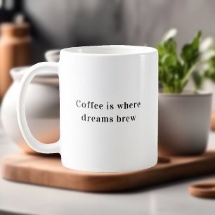 Motiverande citattecknet Dreams Brew Kaffemugg