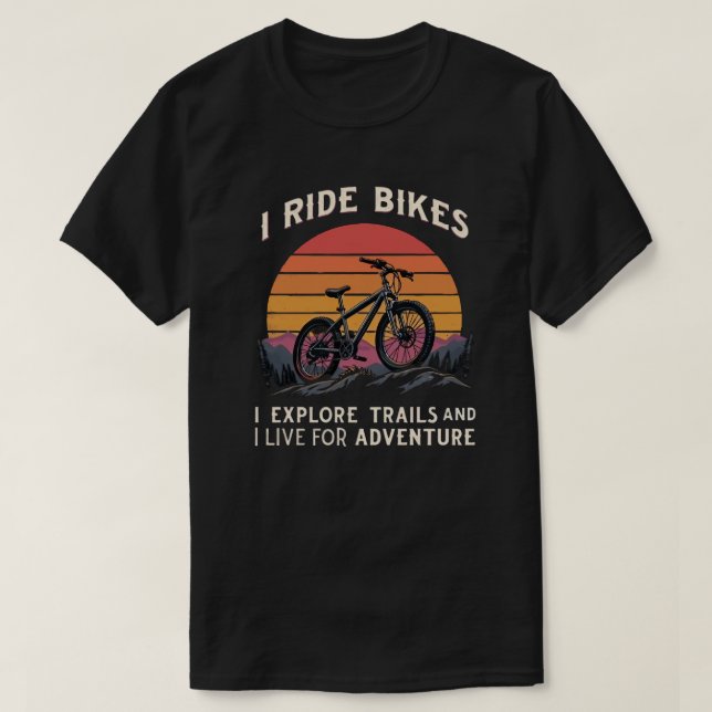 Motiverande cykelcitat för Äventyr Älskare T Shirt (Design framsida)