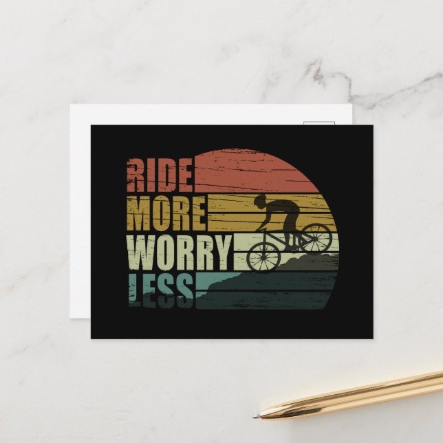 Motiverande cykelcitat helg vykort (Fram/Back In Situ)