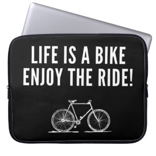 Motiverande cykelcitat laptop fodral