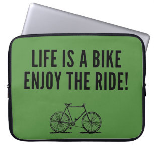 Motiverande cykelcitat laptop fodral