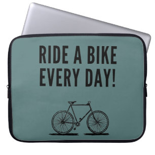 Motiverande cykelcitat laptop fodral
