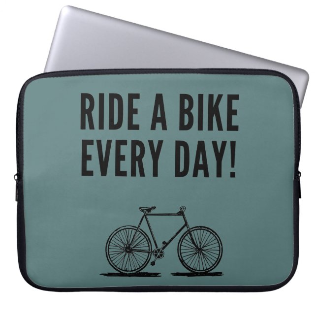 Motiverande cykelcitat laptop fodral (Framsidan)