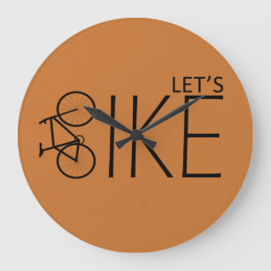 Motiverande cykelcitat stor klocka